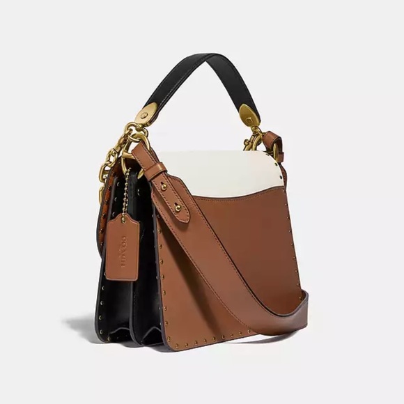 Beat Shoulder Bag In Colorblock With Rivets - Picture 6 of 7